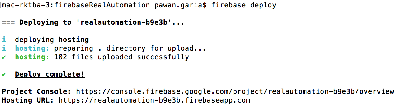 google-fireBase-deploy-command