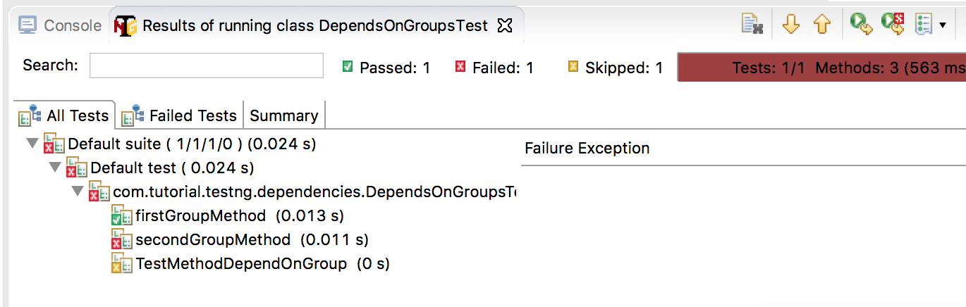 dependsOnGroup-failed-test-result