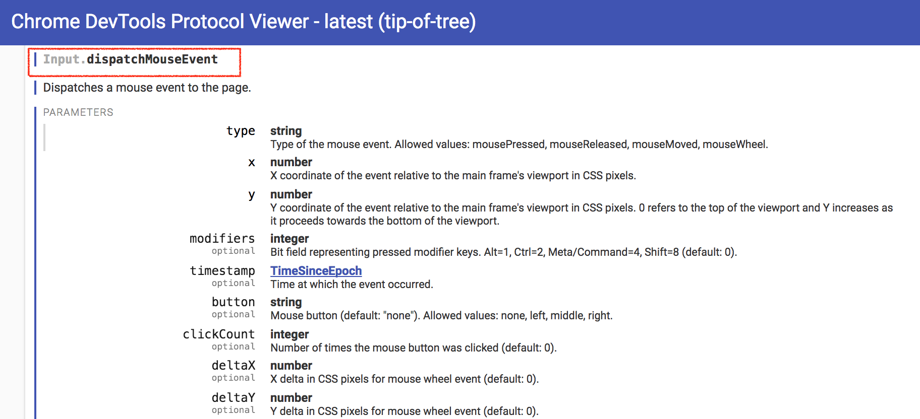 chromeDevTool-mouse-click-command